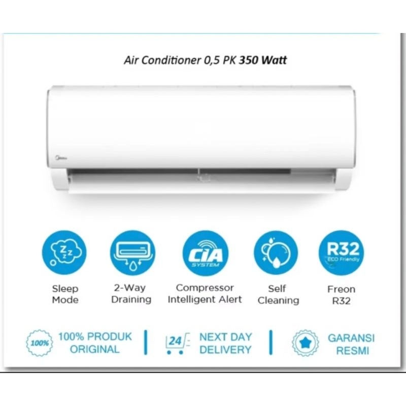 AC Midea 0.5 PK MSAF/ AC Midea 0.5 PK bergaransi resmi