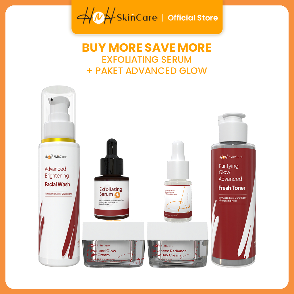 HNH Skincare - Paket Advanced Glow 5 in 1 + Exfoliating Serum