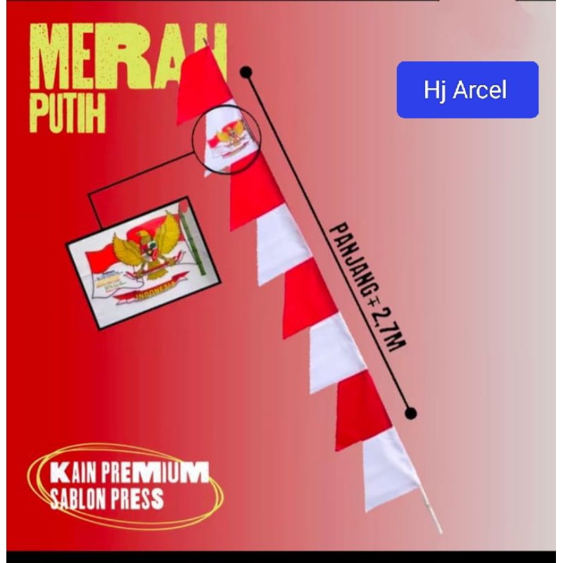 isi 20pcs/1kodi Umbul-umbul warna warni umbul-umbul merah putih Garuda Grosir..