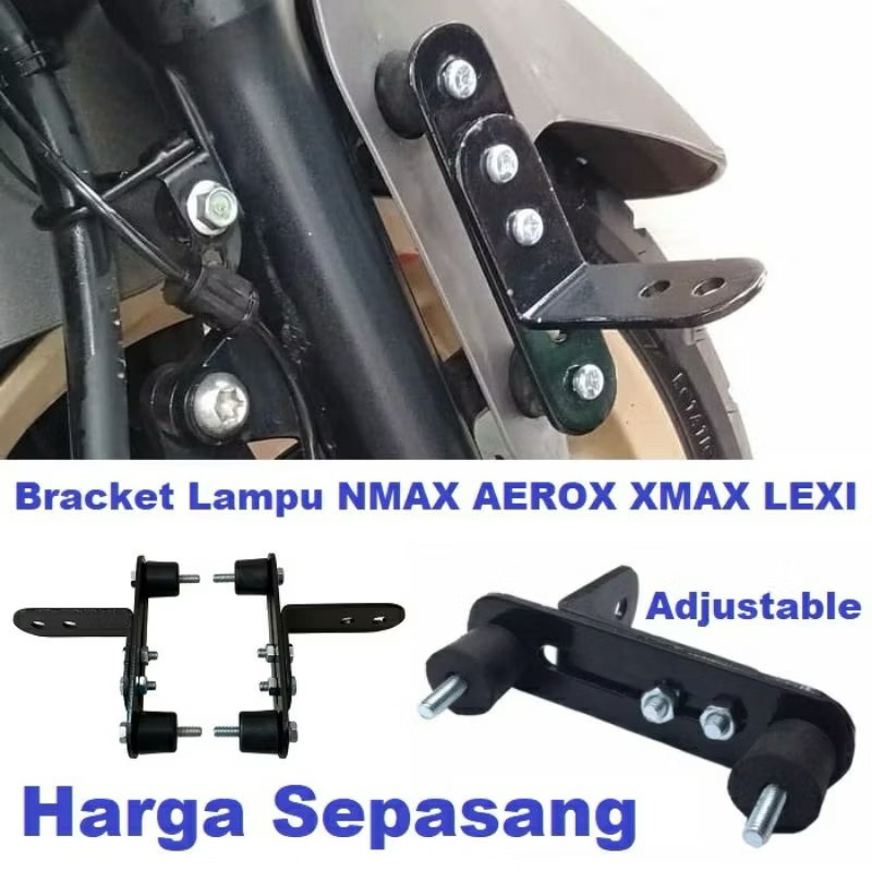 Breket Lampu Tembak Sorot Breket Dudukan Lampu LED Breket Spakbor Motor Nmax Aerox Xmax Lexi Breket 