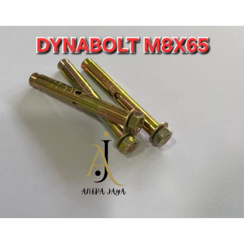 Dynabolt M8x65/ Dynabolt kuning 8x65/ Expansion Bolt M8x65/ Dinabolt baut beton/ Dinabolt Tembok