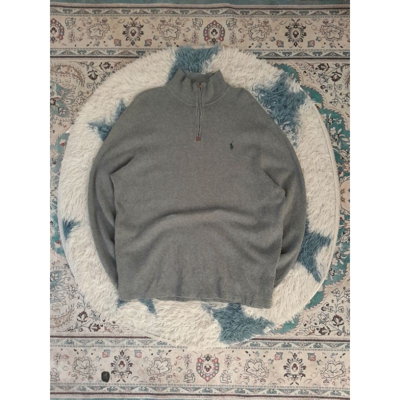 Sweater Polo Ralph Lauren Quarter Zip Abu - Original