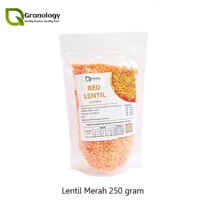 

Kacang Lentil Merah / Red Lentil (250 gram) by Granology