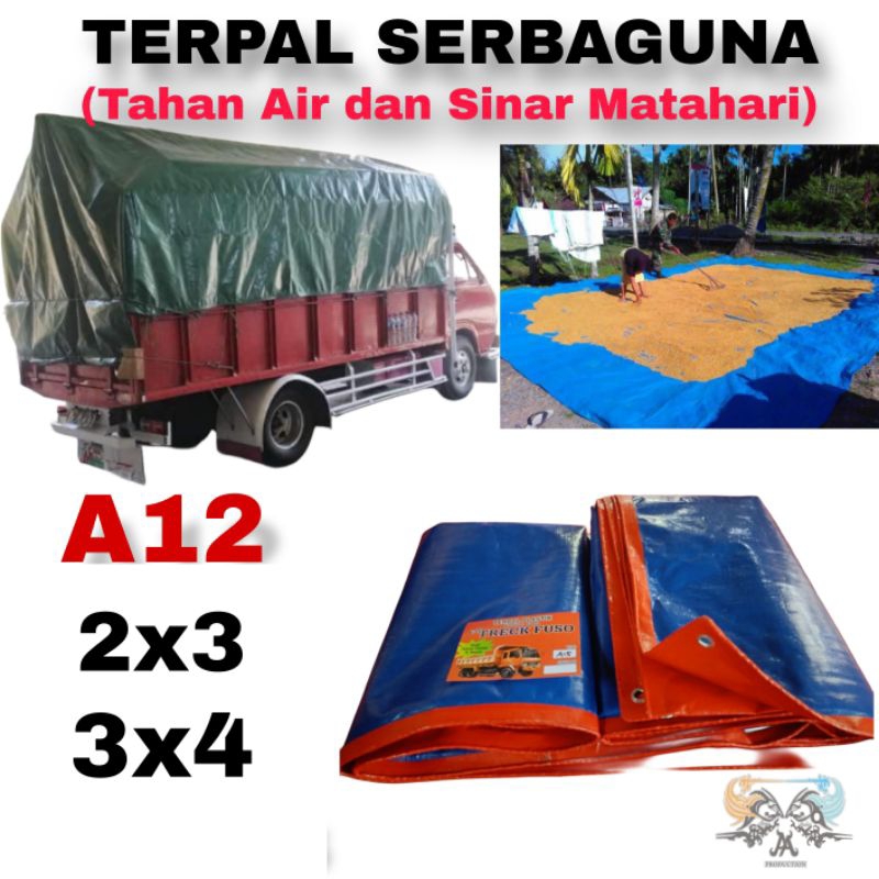 Terpal Lembaran, Terpal Jemuran, Terpal Truck, Terpal Tenda 2x3 dan 3x4 Ketebalan A12 Tahan Air, Tah
