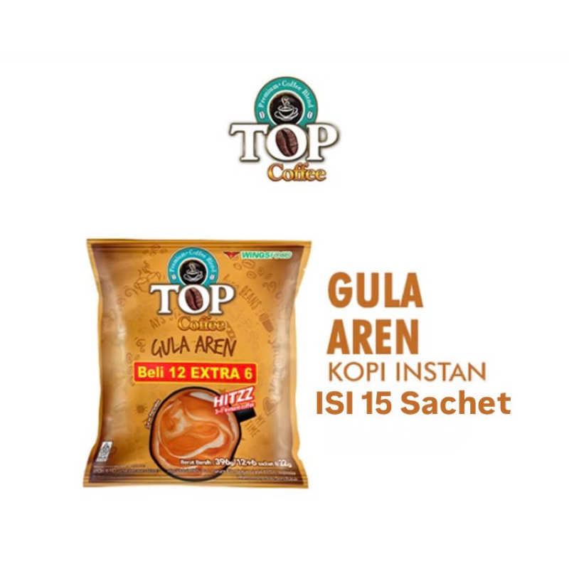 

Top Coffee Kopi Instan Gula Aren Bag 22 gr isi 15 pcs
