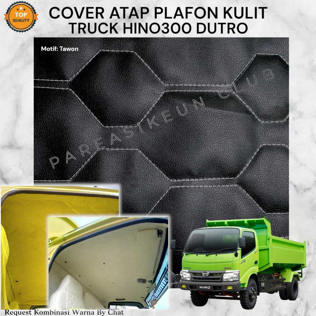 Cover Pelapis Atap Plafon Truck HINO300 DUTRO Kulit Variasi Interior Aksesoris Motif Tawon