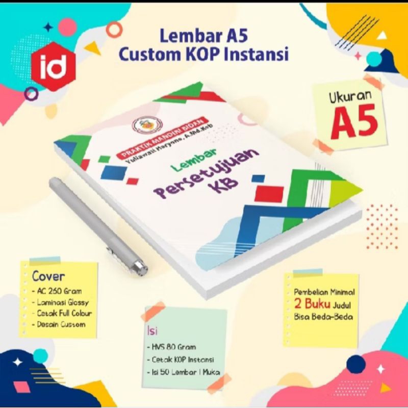 

BUKU LEMBAR BIDAN A5 KOP dan COVER CUTOM I LEMBAR KETERANGAN BIDAN I BUKU BIDAN