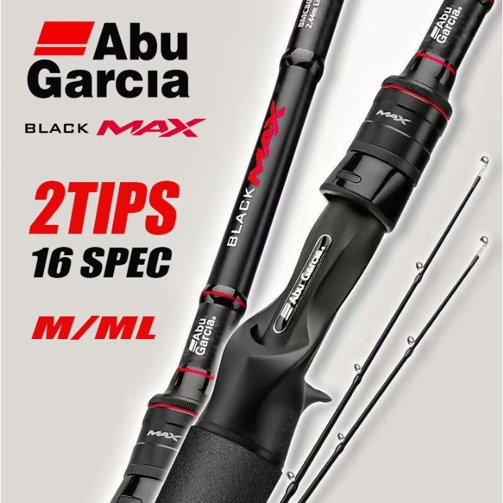 [ RESTOCK TIDAK PO [ [ORIGINAL] Joran Abu Garcia Black Max New 2024 2 tips (2 Top section), Black Ma