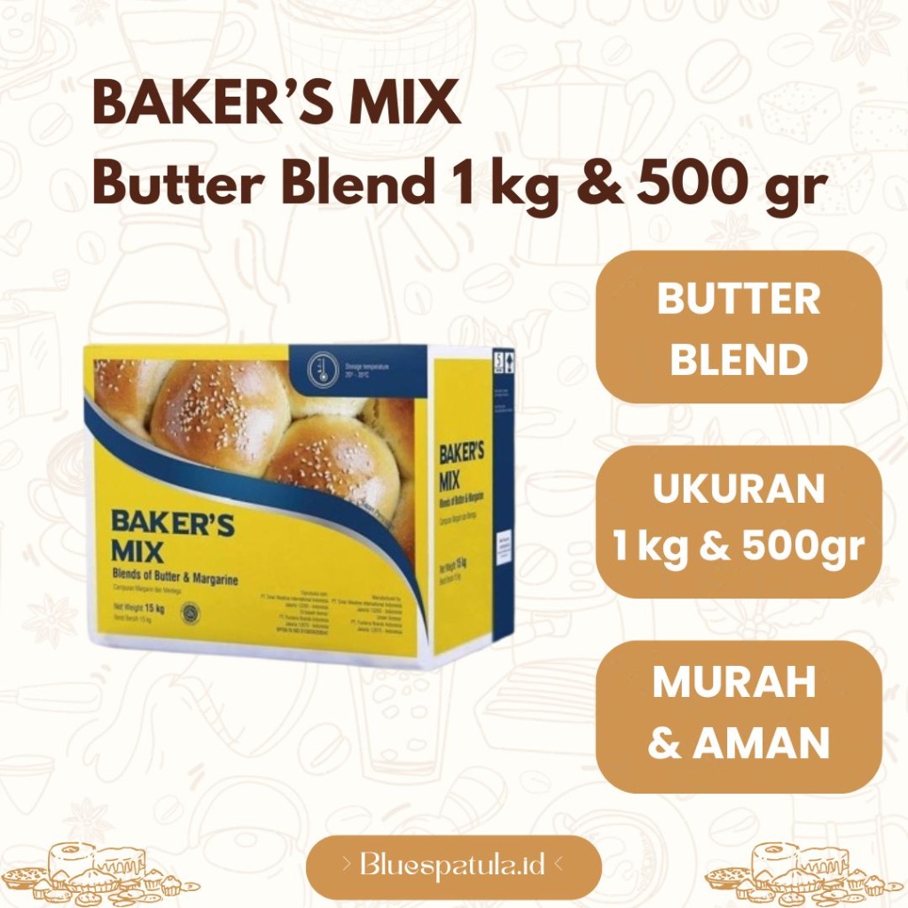 

Baker’s Mix Butter Blend / unsalted butter / REPACK 500GR & 1KG