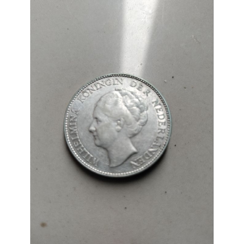 Koin perak kuno 1 gulden Wihelmina 1929.dijamin asli.Silver coin