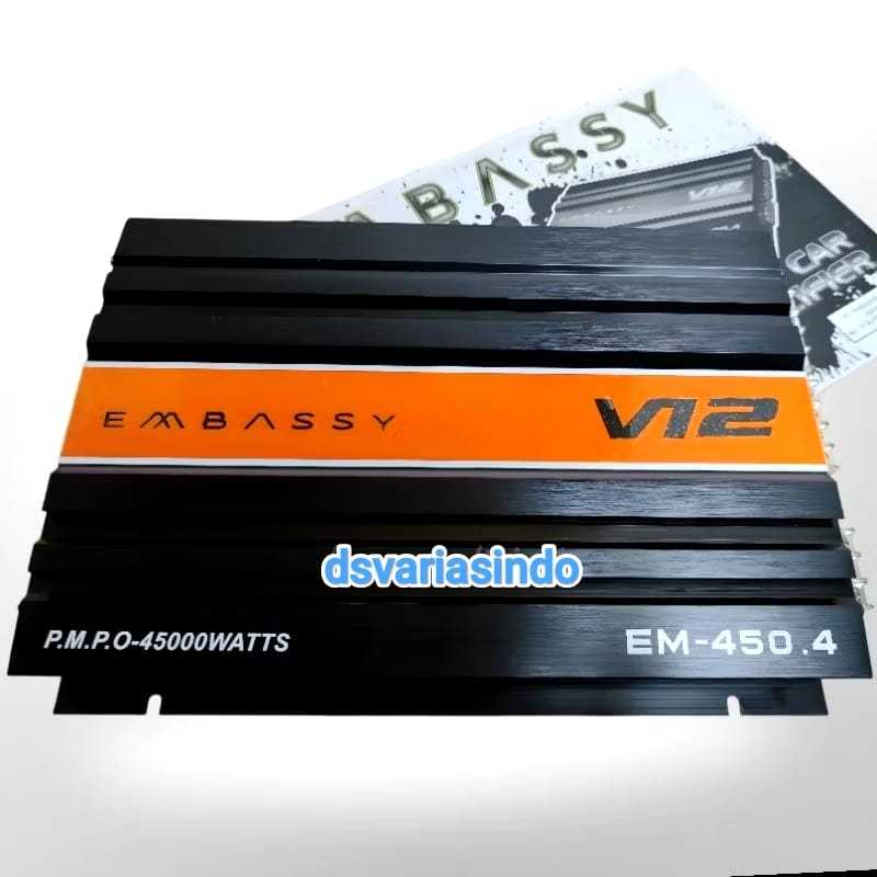 Power Amplifier 4 Channel EMBASSY EM-450 V12 Mosfet 45000 watt