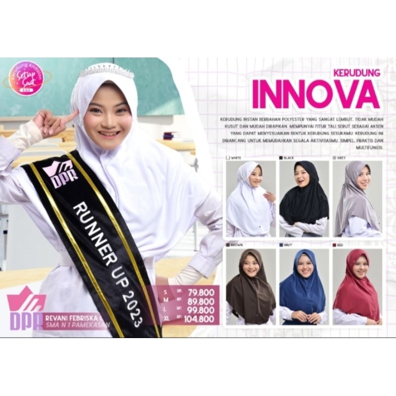 Rabbani - Kerudung Sekolah Instan Innova coklat