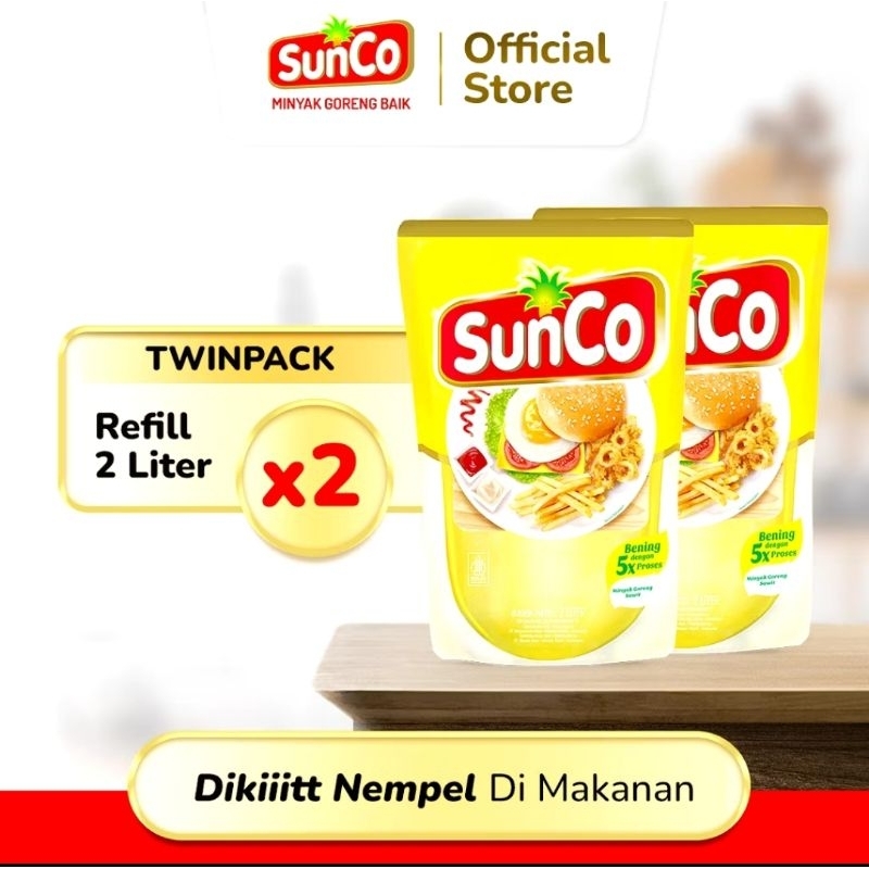 

SUNCO Minyak Goreng Refill 2L- Twinpack(isi 2pack)