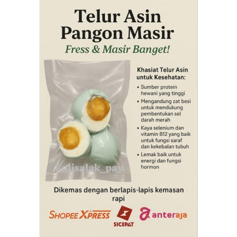 

Telor Asin Pangon Masir bergaransi