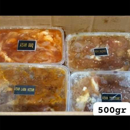 

Daging Ayam Marinasi Sauce Bulgogi / Lada Hitam / BBQ / Bulgogi Ready To Cook 500gr