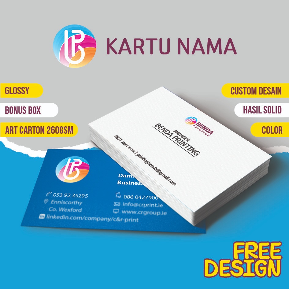 

Cetak Kartu Nama Custom Art Karton 260gr