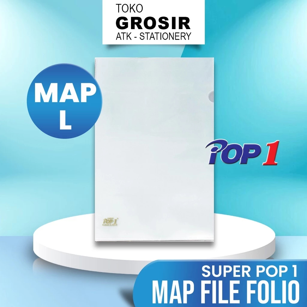 

(LIVE) Clear Sleeves / Map document L (Folio) Super POP1 PUTIH/TRANSPARANT (1PACK)
