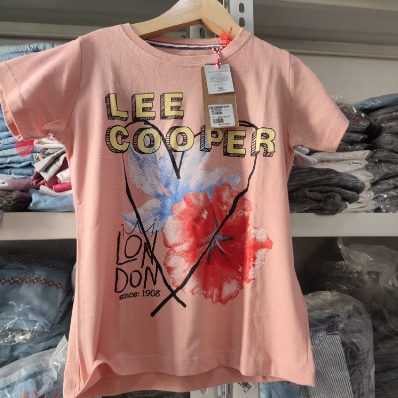 New 5-10 th kaos lengan pendek anak perempuan Lee cooper