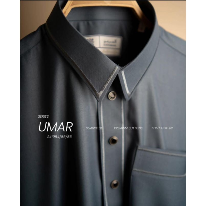 JUBAH GAMIS AL HARAMAIN PREMIUM SEMI WOLL MANSET LENGAN MANSET