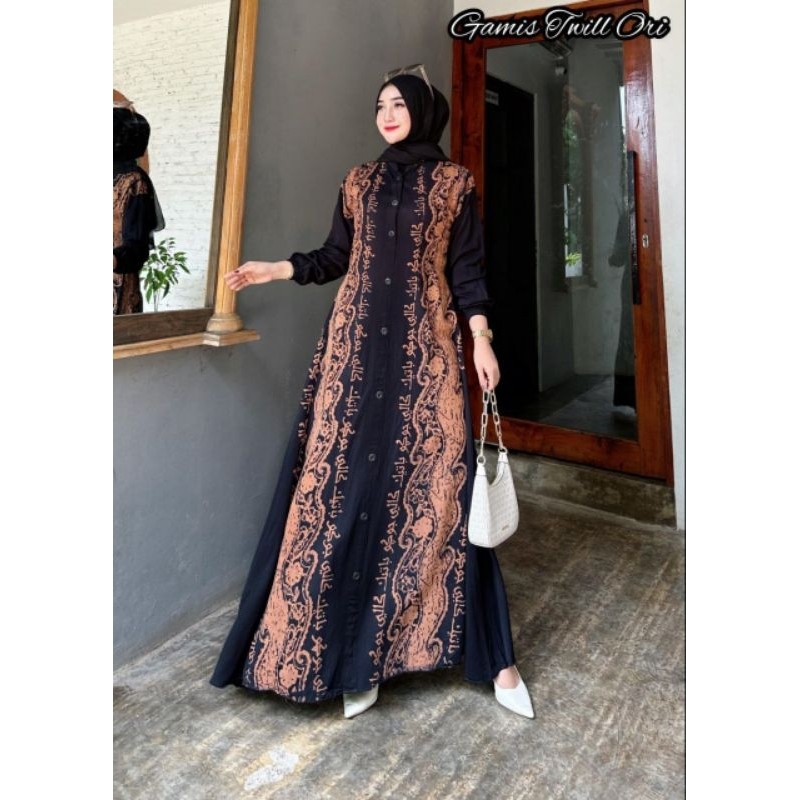 Gamis Twill Ori Gamis Twill Batik Gamis Twill Jumbo Gamis Busui Larasati Collection