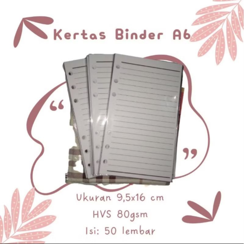 

Kertas Binder A6 Loose Leaf A6