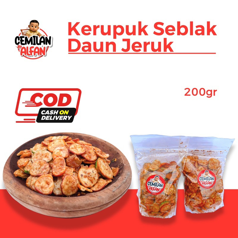 

[CEMILAN BY ALFAN]Kerupuk Seblak Daun Jeruk 200gr /Cemilan Makanan ringan