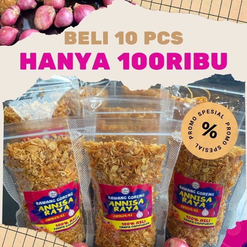 

PAKET HEMAT Bawang Merah Goreng Premium Tanpa Tepung (400gr)