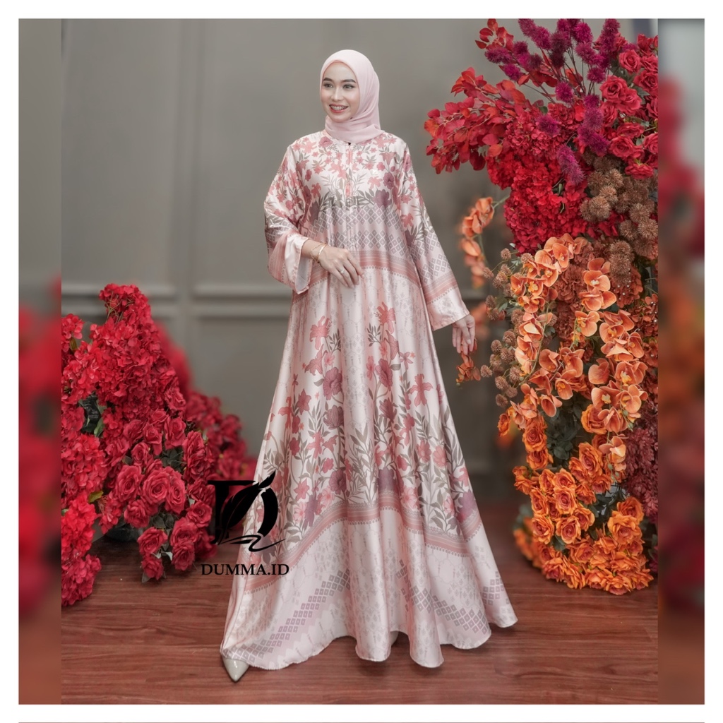 Dumma.id - Pakaian Wanita  Sherena 2 Abaya Dress  Arabian Silk  Gamis Cantik