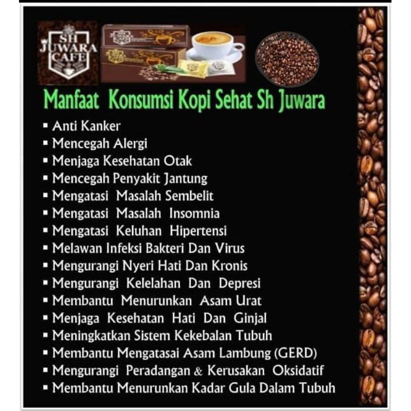 

SH JUWARA CAFE PER SACHET