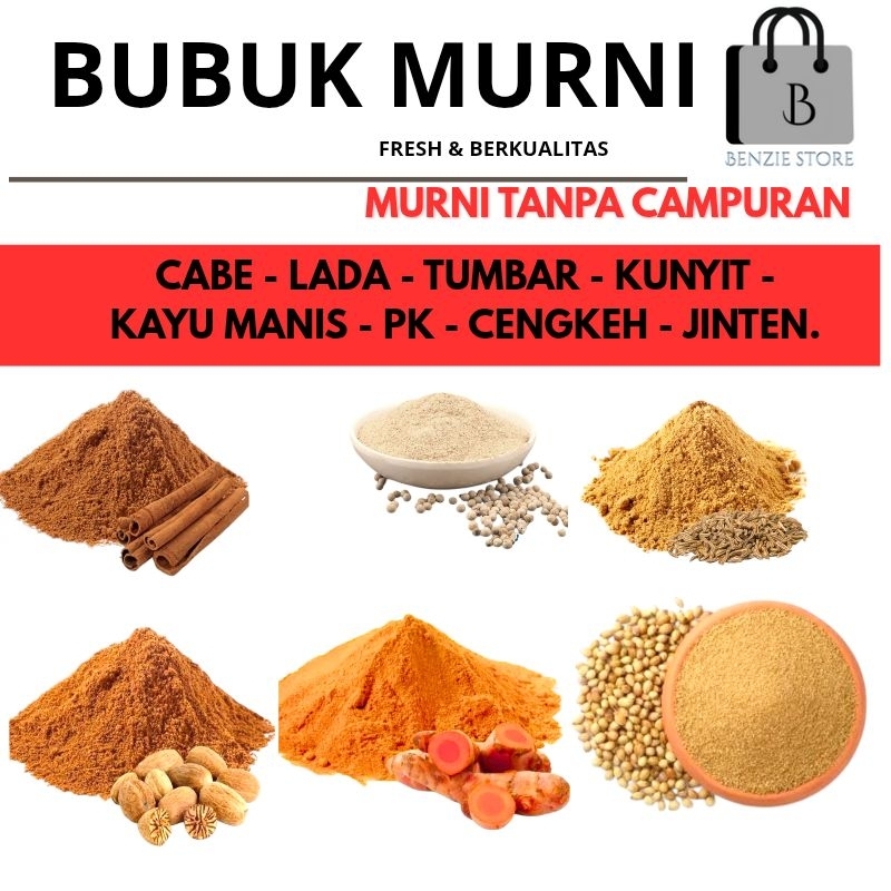 

Bumbu Dapur Bubuk Lengkap Rempah Bubuk Murni Tanpa Campuran Bumbu Dapur Cabe Kayu Manis Cengkeh