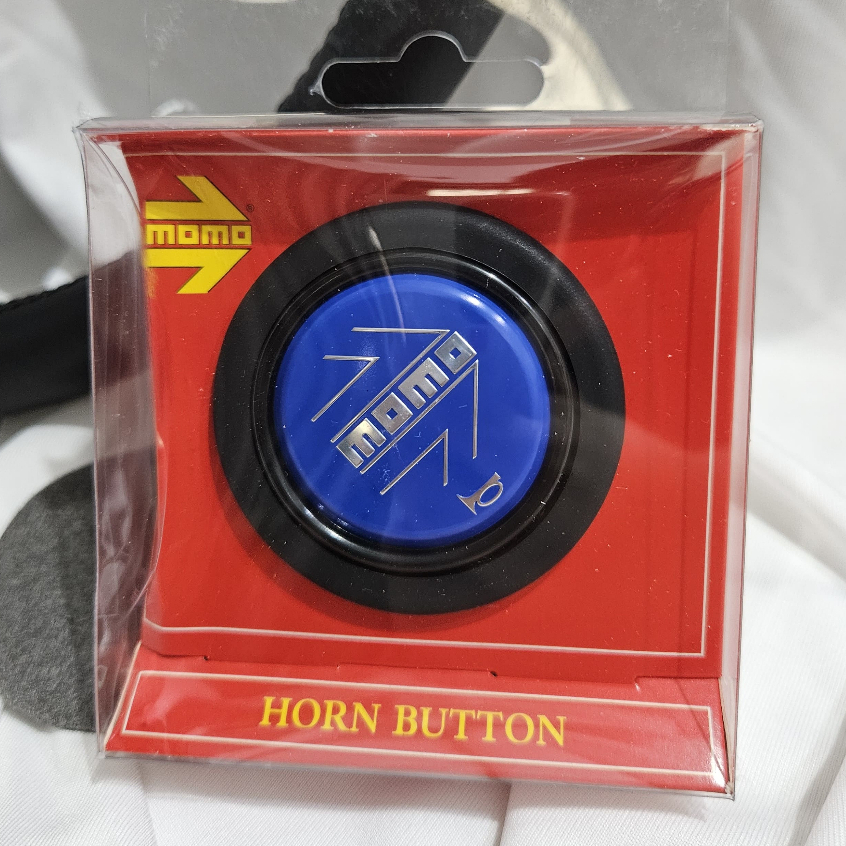 Tombol Klakson Momo Blue Biru Import Momo Horn Button Like Original