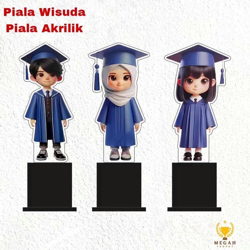 Piala Wisuda Akrilik Custom Piala Wisuda Anak