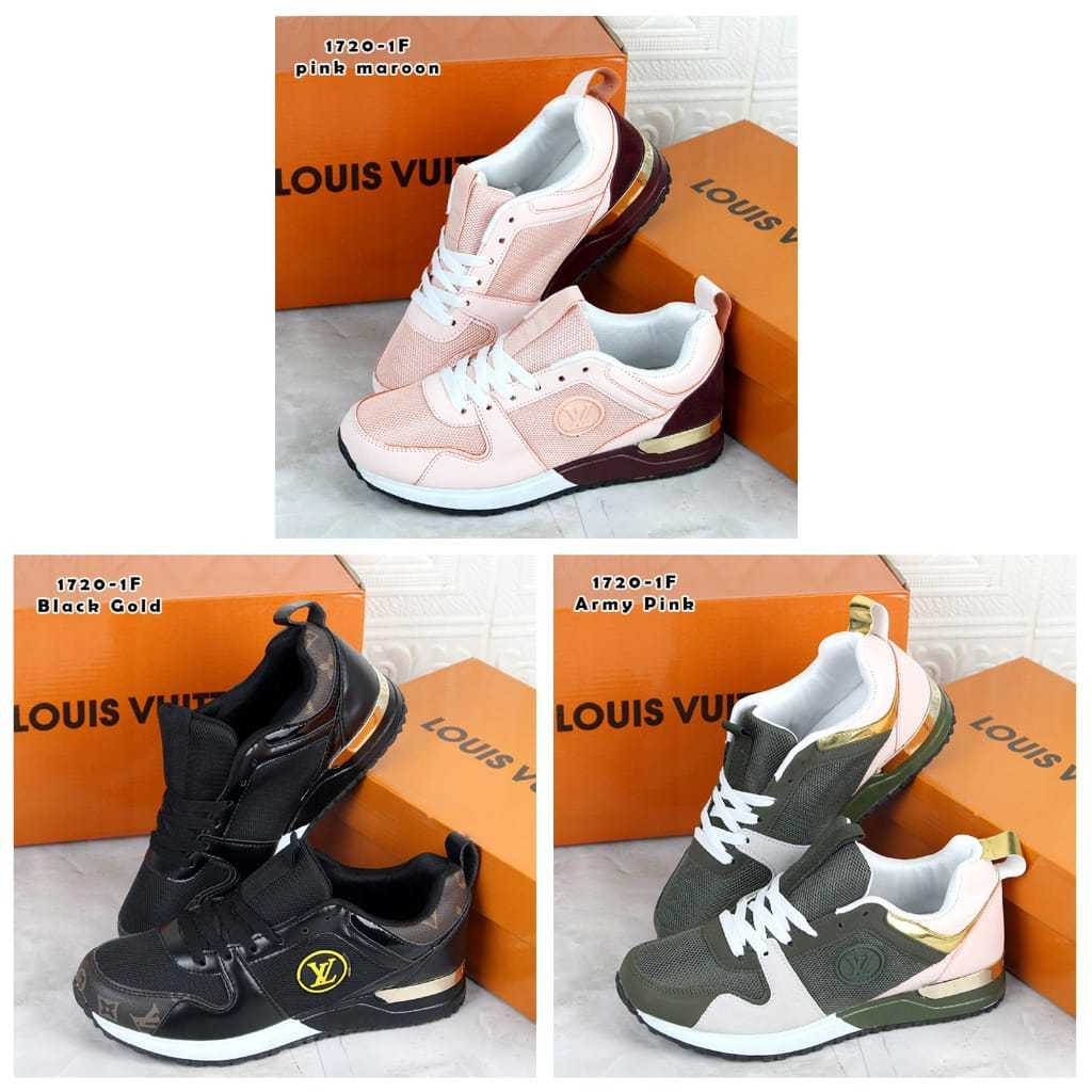 SEPATU CEWEK LV RUN AWAY SNEAKER 1720-1F (FREE BOX)