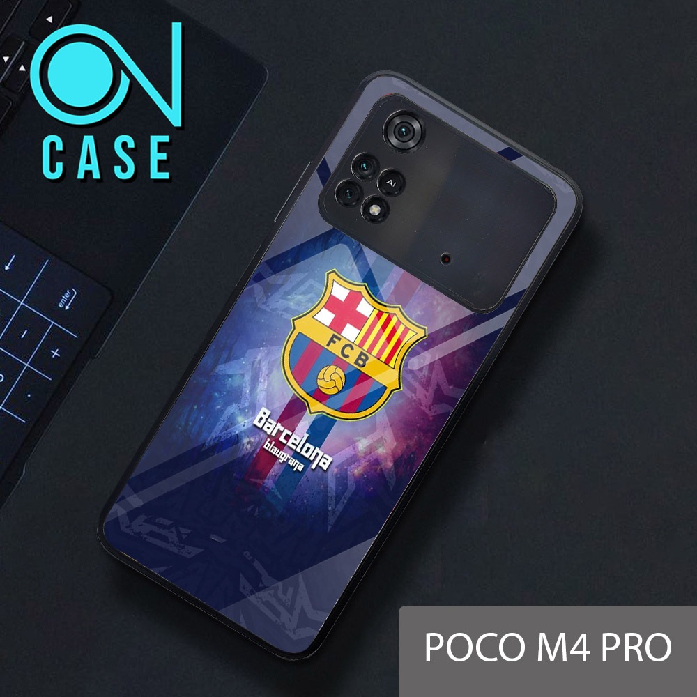 Case Poco M4 Pro [ Barcelona ] Softcase Kilau Poco M4 Pro Case Casing HP Poco M4 Pro Pelindung Camer