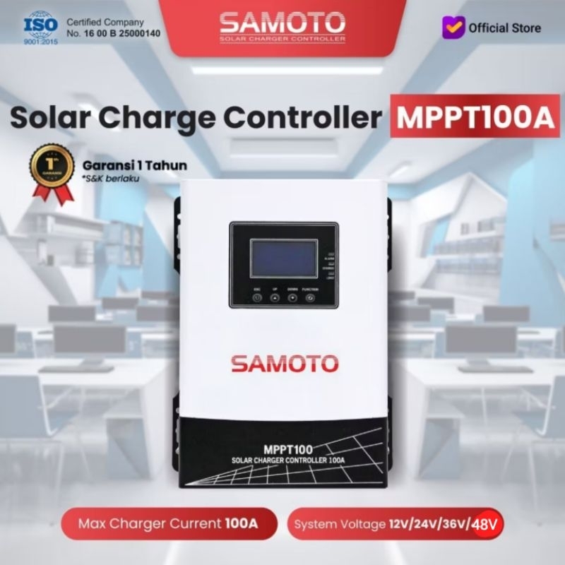 MPPT100 SAMOTO Solar Charge Controller Panel Surya MPPT SAMOTO 100A 12V 24V 48V