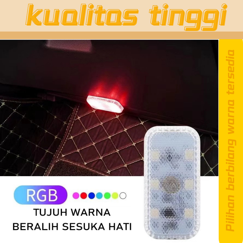 New Lampu Interior Mobil LED Lampu Sentuh USB Lampu Lampu Plafon Mobil Perpanjang Waktu Cahaya