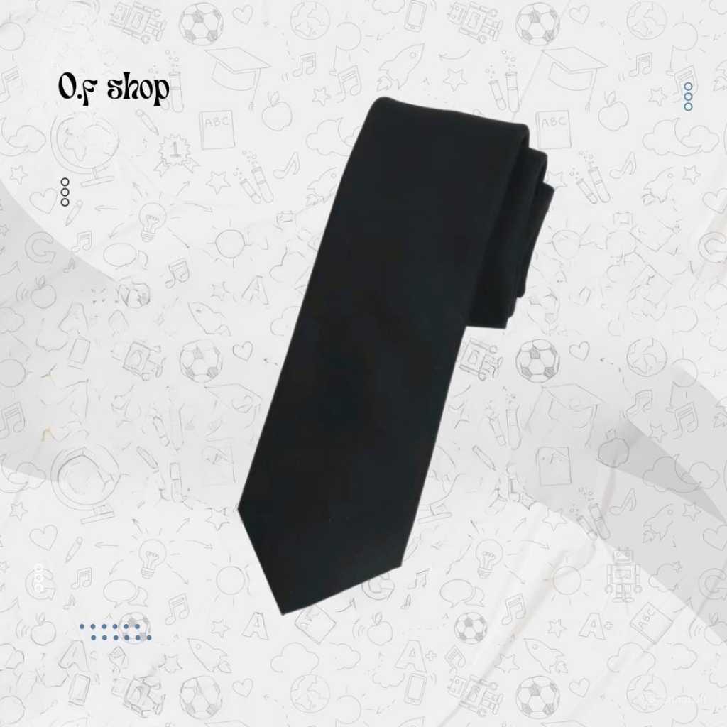 GROSIR 20 pcs dasi panjang warna hitam smk //dasi hitam