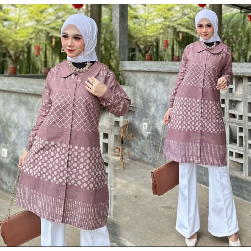 Baju tunik, wanita dewasa, gaya trend modern
