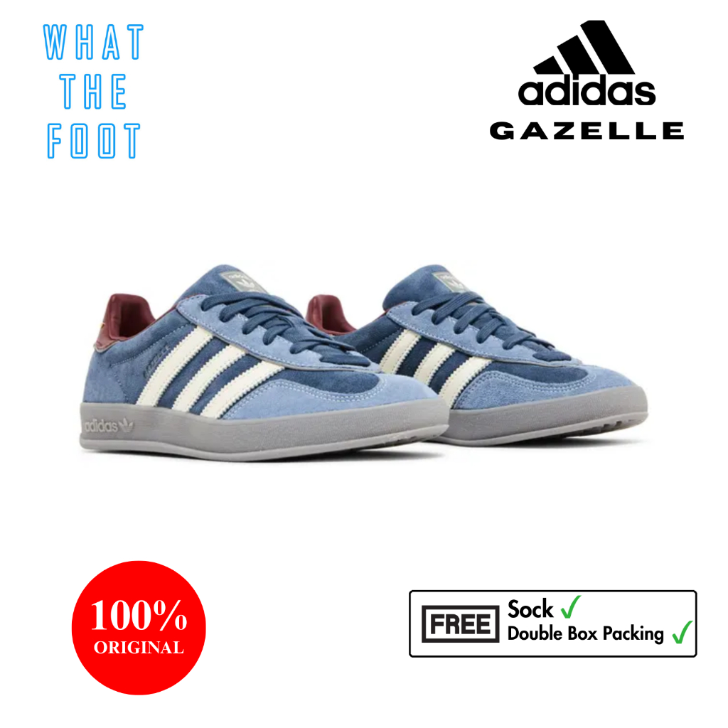 Adidas Gazelle Indoor 'Crew Navy Burgundy' 100% ORIGINAL