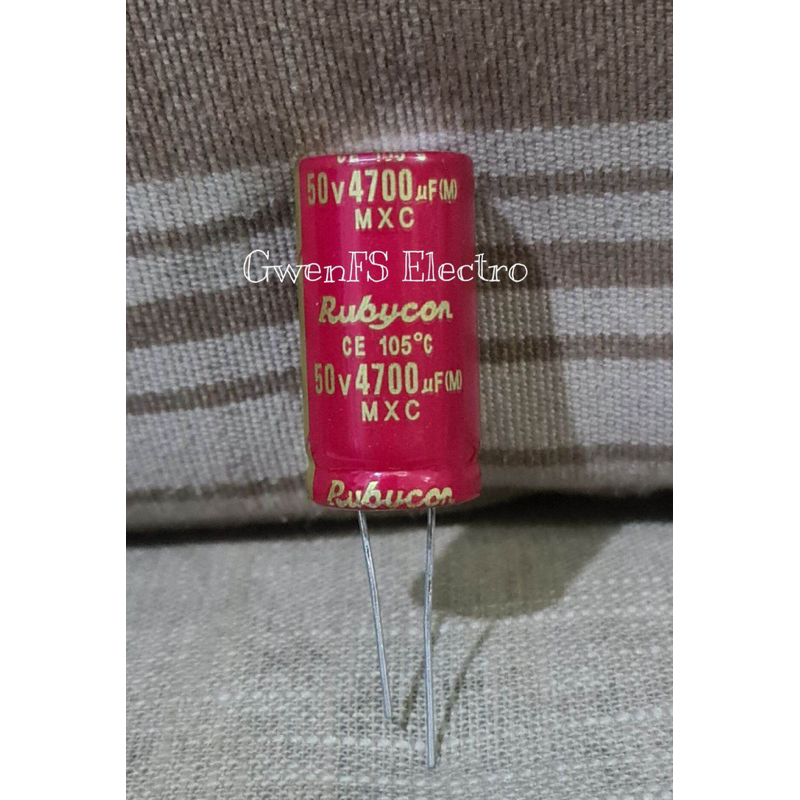 ELCO 4700UF 50V Rubycon Merah Elko 4700 UF 50 V RUBICON RED