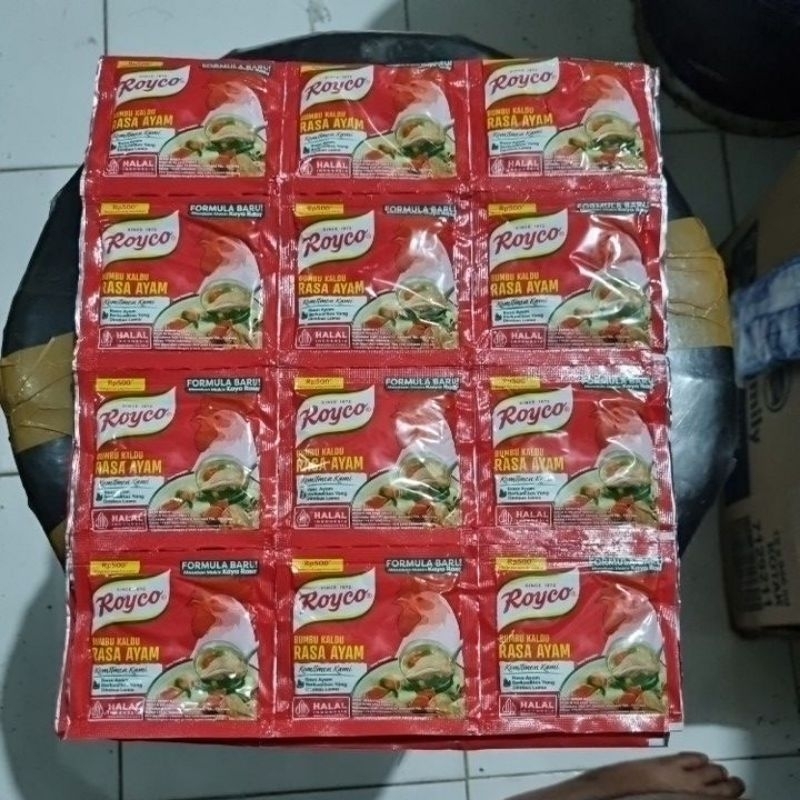 

ECER Royco bumbu kaldu rasa ayam 8gr harga per saset