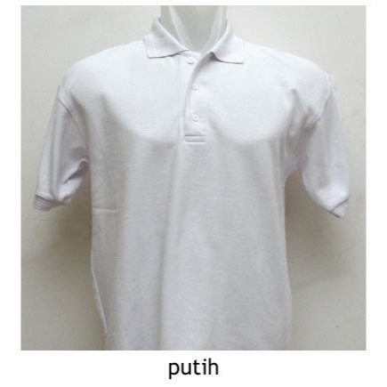 Polo Shirt Berkerah Putih Bahan Pique Cotton