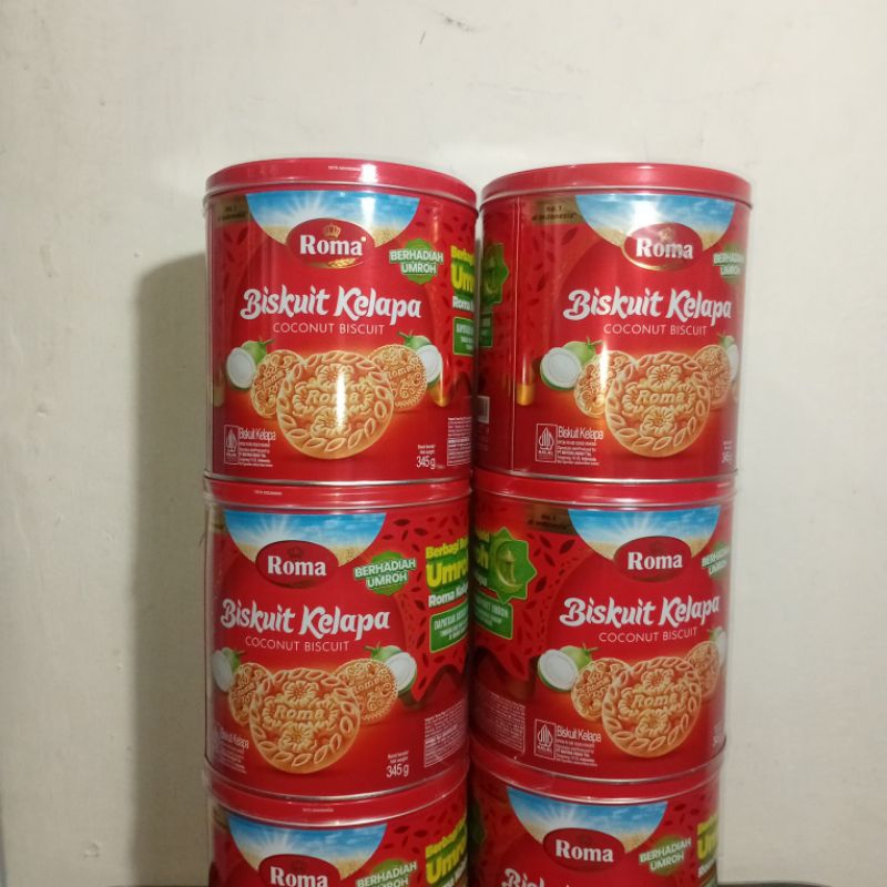 

Biskuit Roma Kelapa Kaleng 345 gram exp Desember 2025 makanan ringan biskuit