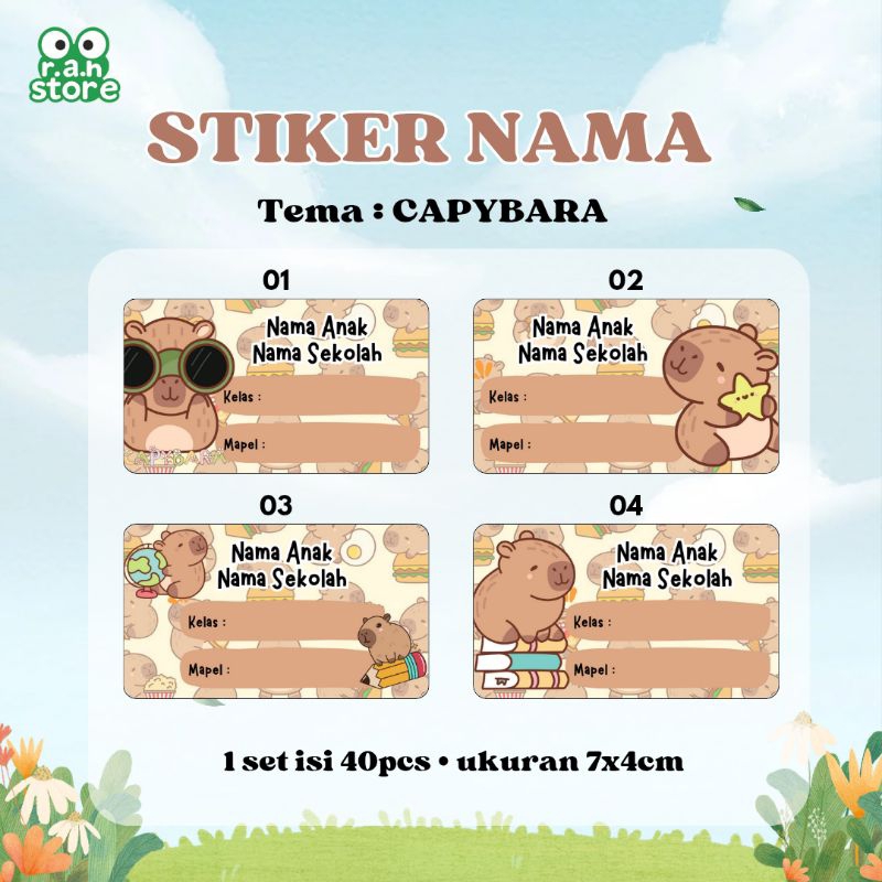 

STIKER BUKU CAPYBARA