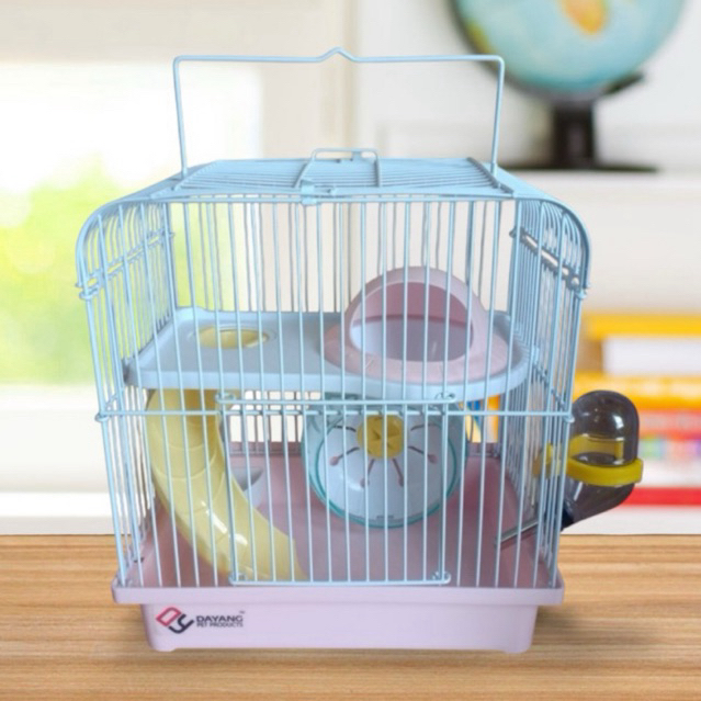 [ORI SEGEL] Kandang Hamster Komplit Merek DaYang 1 set ukuran 23cm