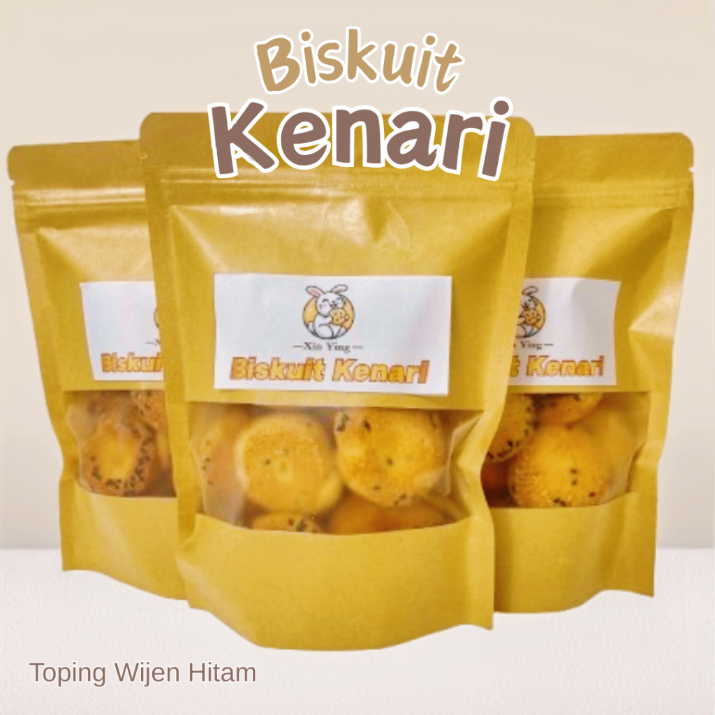 

Kue Kering Biskuit Kenari Cookies Manis Enak Sehat Toping Wijen Hitam Kemasan Pouch 150 gr