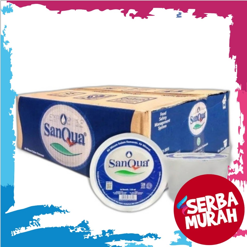

Sanqua Air Mineral Putih Bening Mini Gelas 120ml 40 pcs