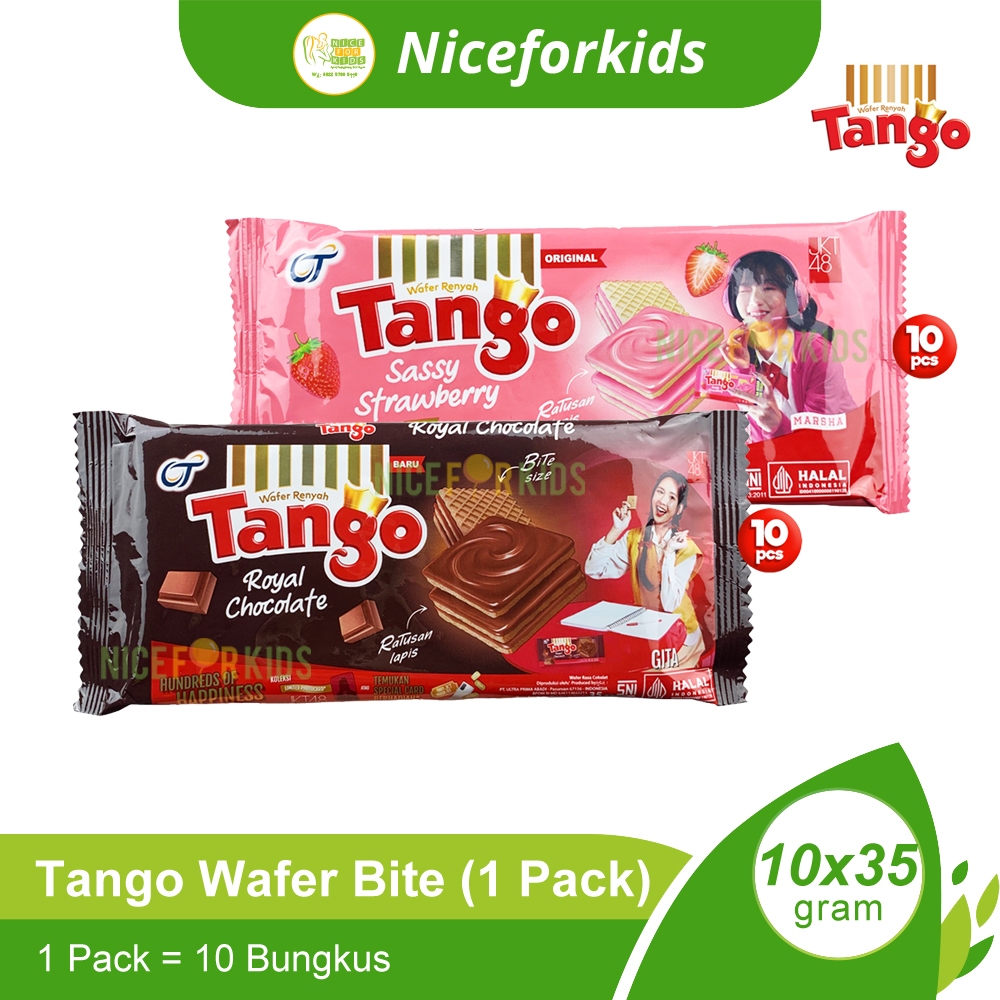 

Tango Wafer Bite Isi 10x35gr / Cemilan Wafer Renyah Praktis
