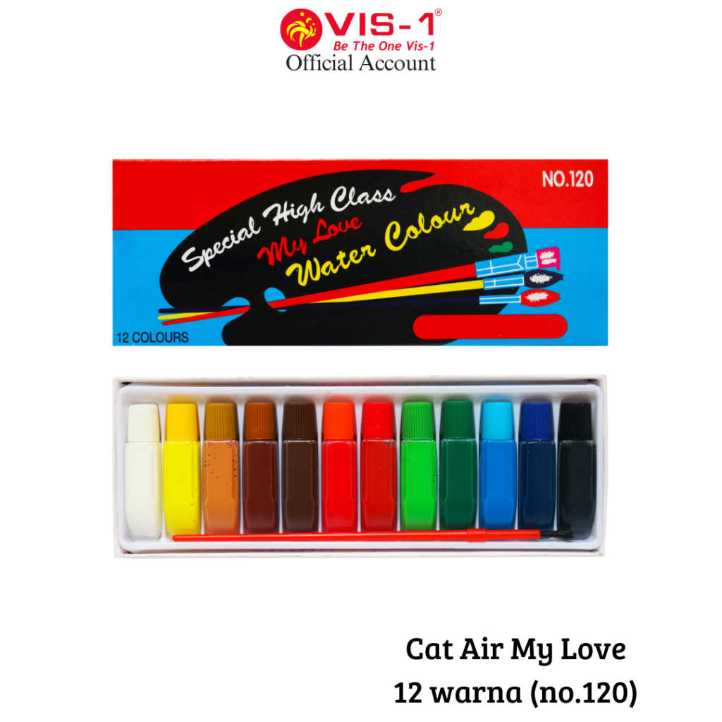 

VIS-1 - Cat Air My Love Watercolors 12 Warna / Water Colors Guitar no.120
