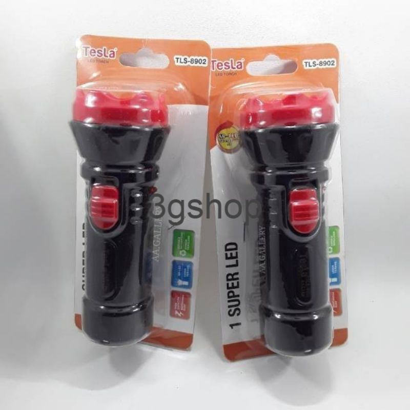 Senter Tesla TLS-8902 – Tahan Lama 6 Jam, Portable & Rechargeable